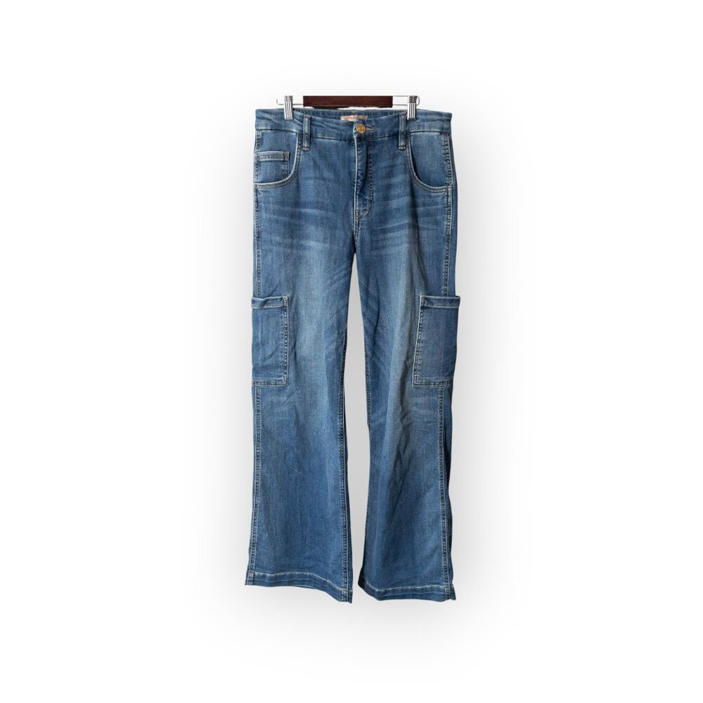 Kut From the Kloth Jodi Carpenter High Rise Wide Leg Jeans SZ 4 Thigh Pocket